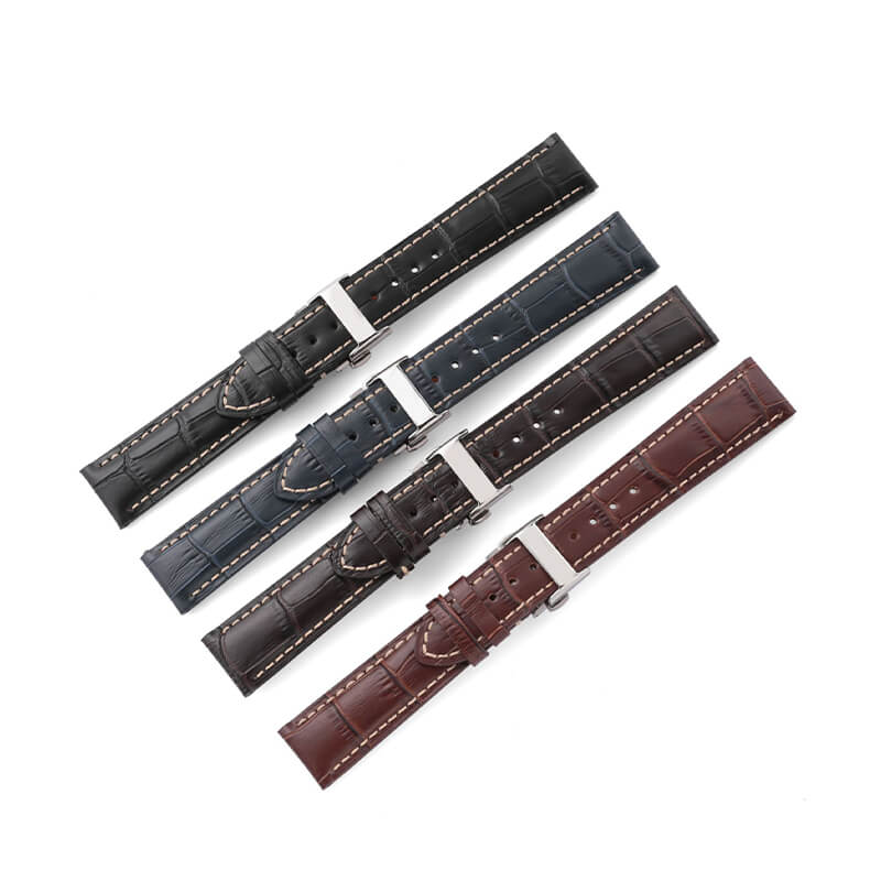 Bamboo-Textured Top Grain Leather Watch Strap – Babylon Leather