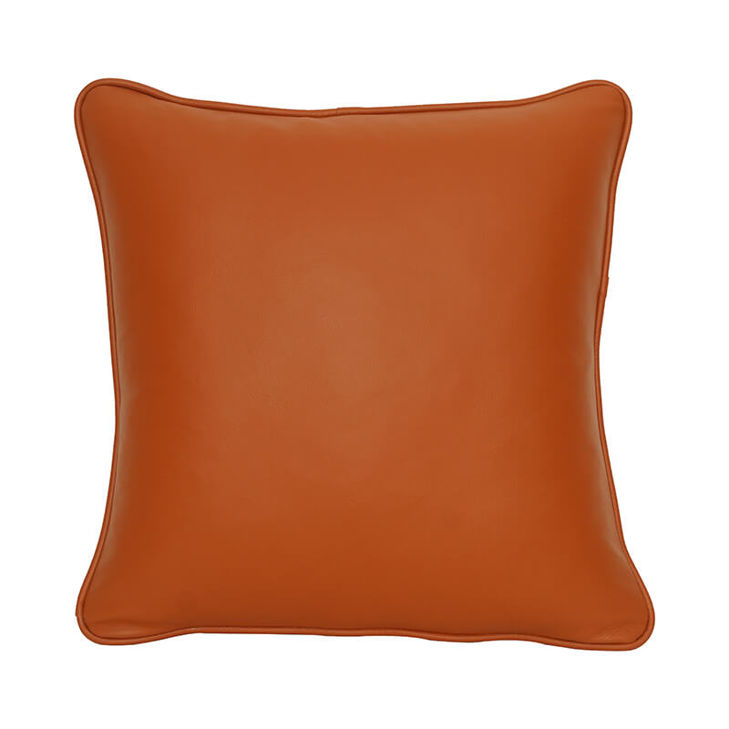 Classic Top Grain Cowhide Leather Throw Pillow Cover