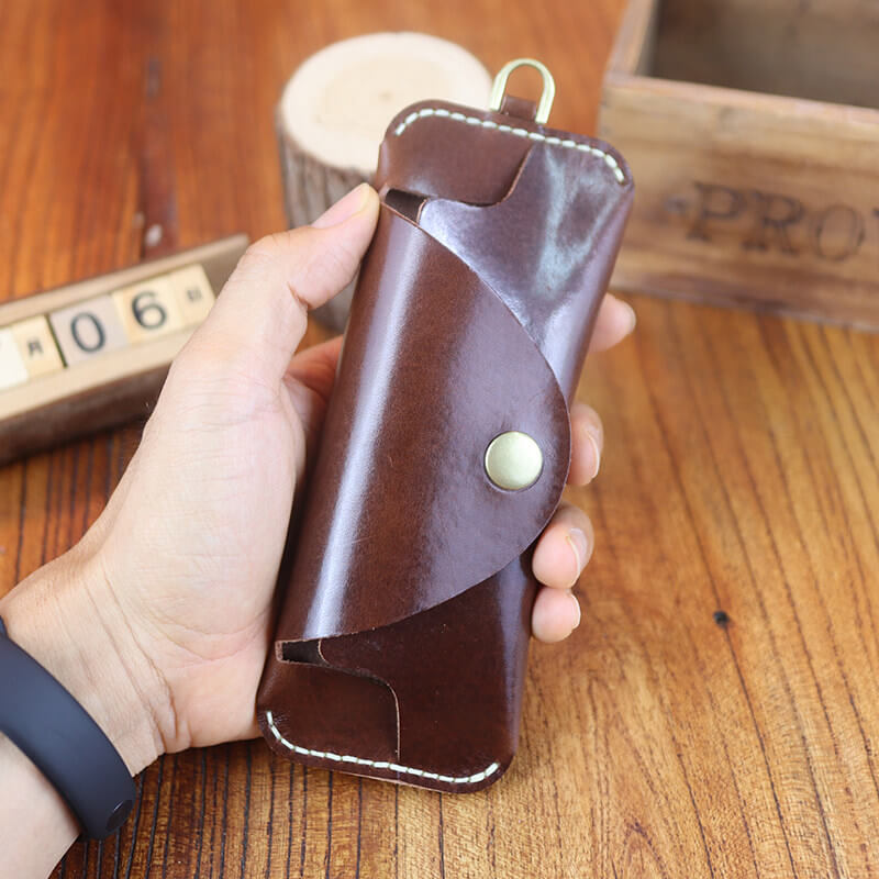 Eyeglass Case with Cord Veg Tanned Leather DIY Kit – Babylon Leather
