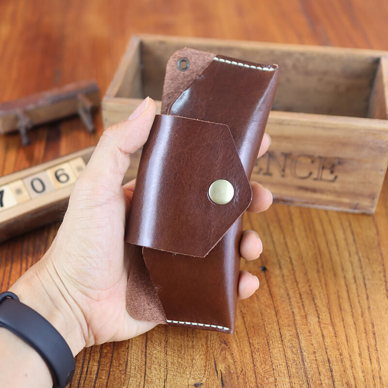 Glasses Case with Lanyard Veg Tanned Leather DIY Kit – Babylon Leather