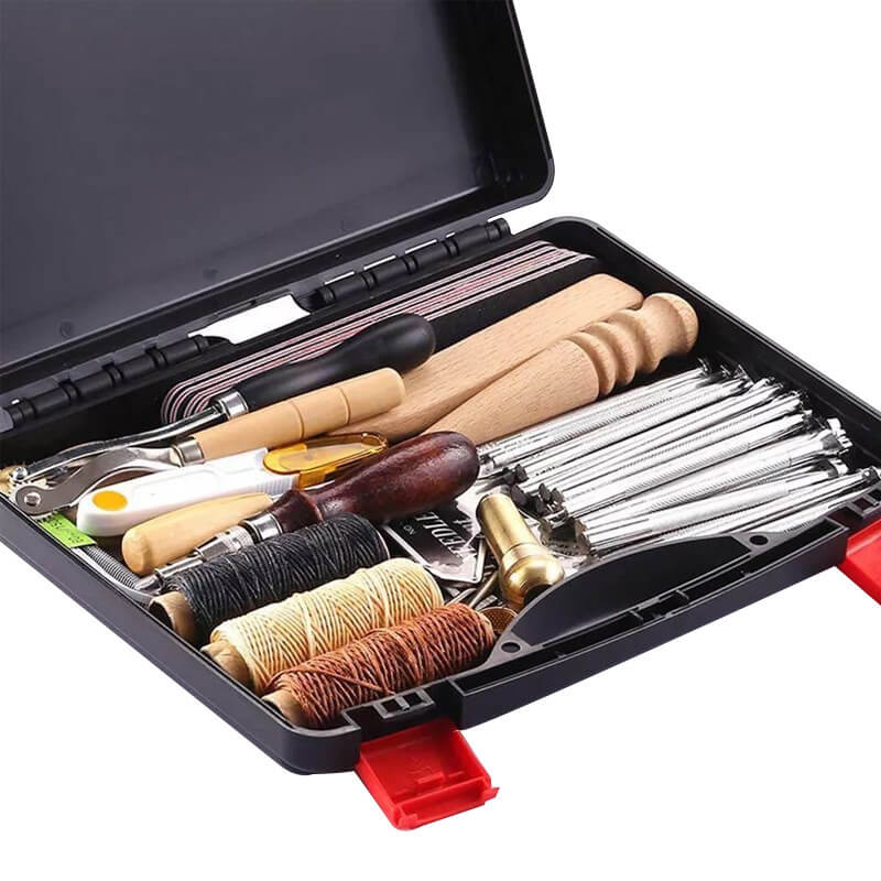 59-Piece Leather Craft Tool Kit for Stitching and Carving – Babylon Leather - Babylon LeatherBabylon LeatherXH72-Sets（59pcs）