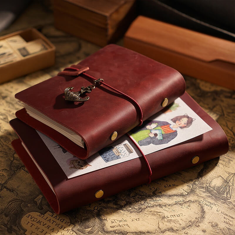 Crazy Horse Leather Travel Ring Binder Journal A5 A6 and A7 – Babylon Leather