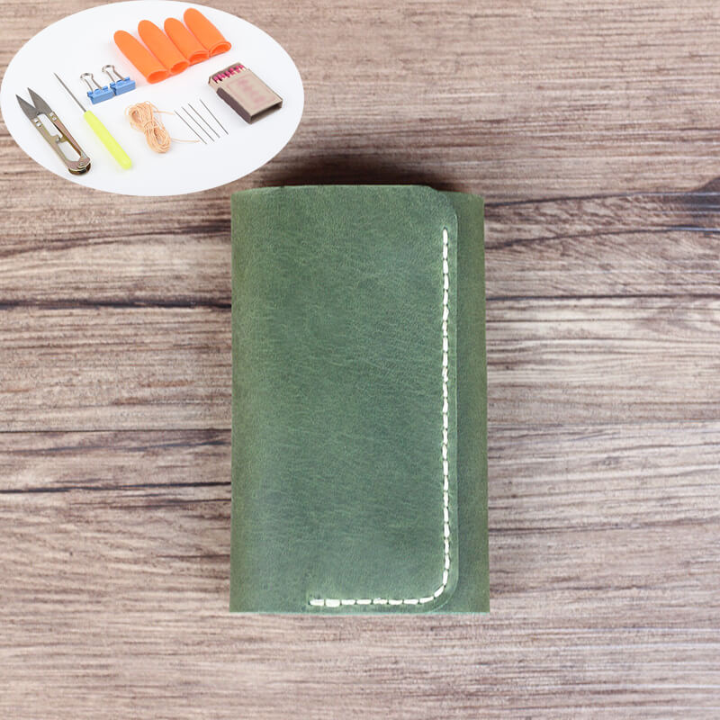 Belt-Loop Key Wallet Crazy Horse Leather DIY Kit – Babylon Leather