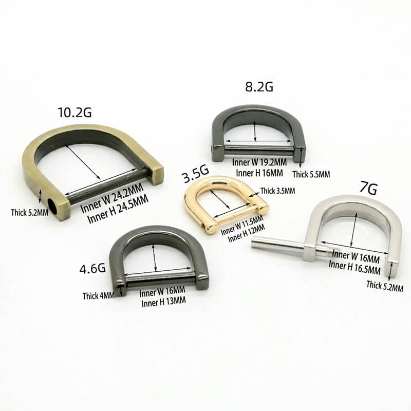 Screw-In D-Ring Connector - Babylon Leather
