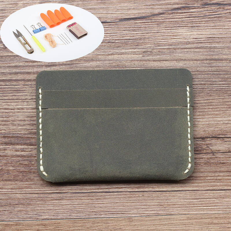 Ultra-Thin Card Wallet Crazy Horse Leather DIY Kit – Babylon Leather
