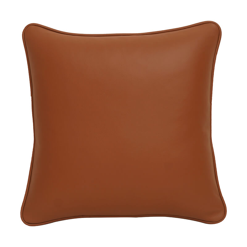 Classic Top Grain Cowhide Leather Throw Pillow Cover