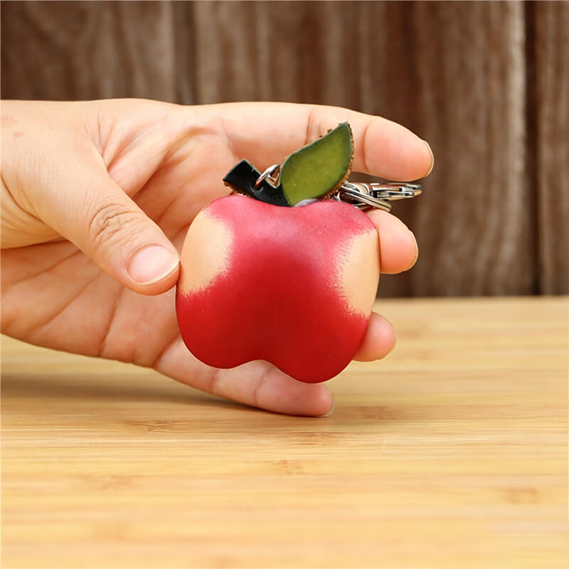 Red Apple Leather Bag Charm – Babylon Leather