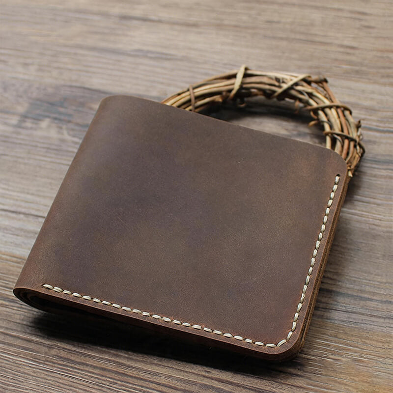 Dual-Bill Short Wallet Crazy Horse Leather DIY Kit – Babylon Leather