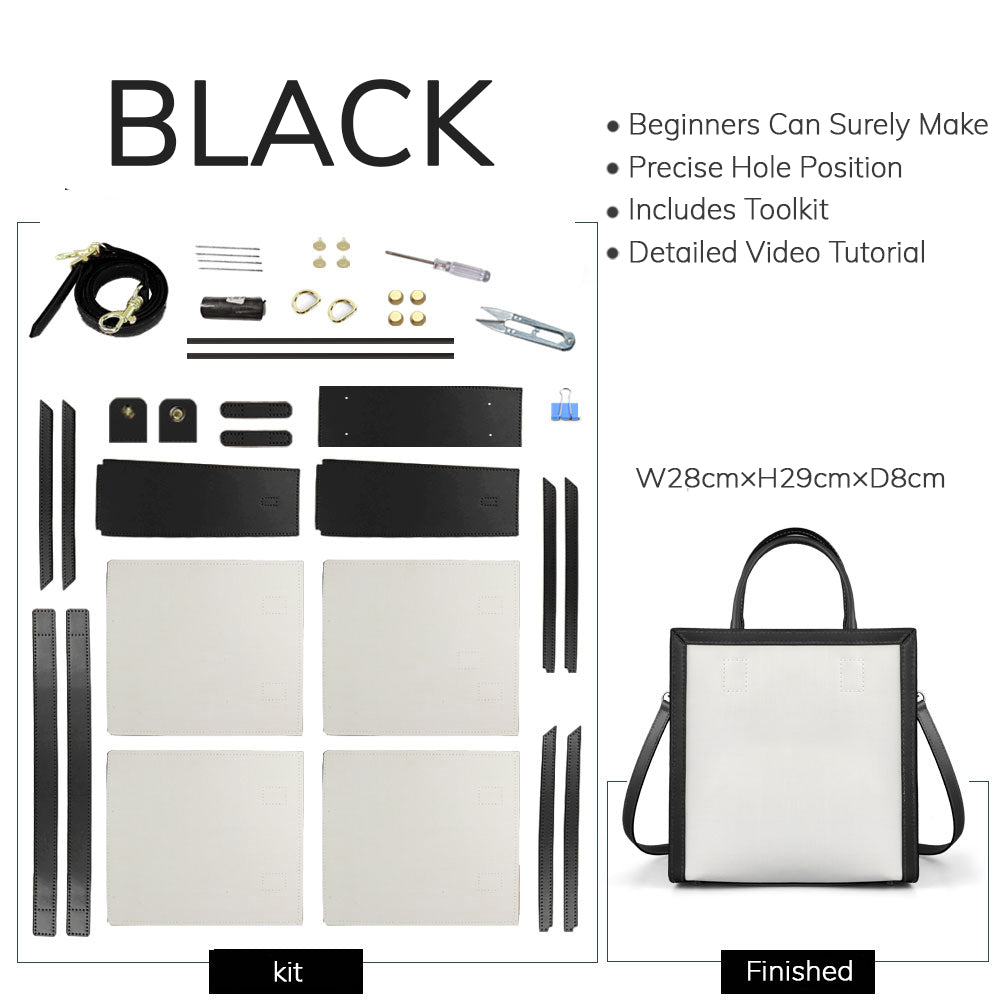 Customizable Panel Square Tote Bag DIY Kit – Babylon Leather