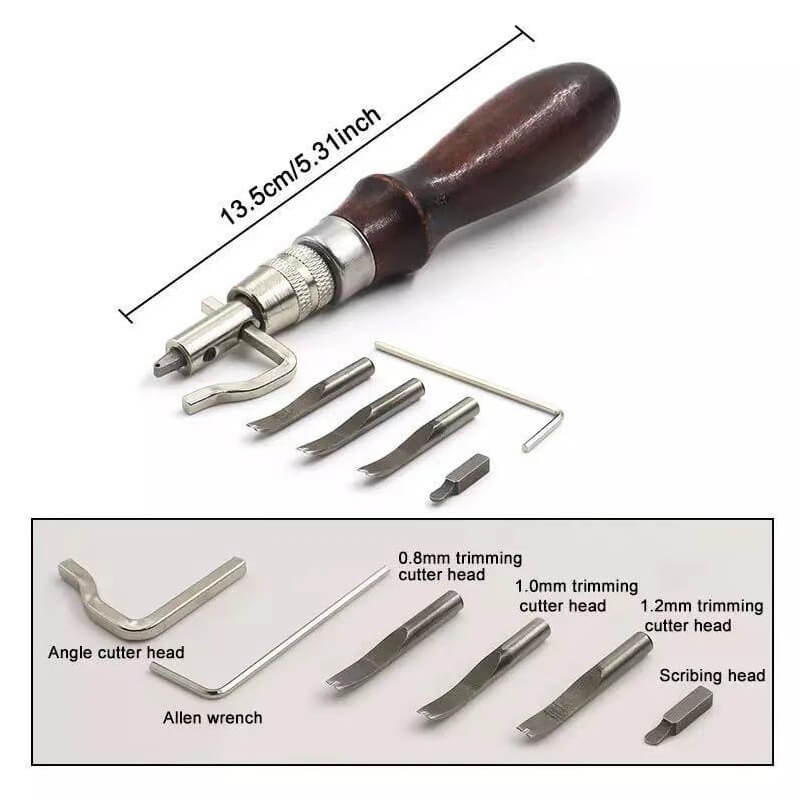 7-in-1 Leather Groover Edge Beveler Tool – Babylon Leather - Babylon LeatherBabylon LeatherXH44-Leather Stitching Groover