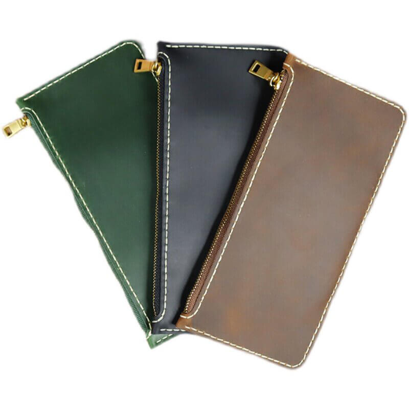 Zip Clutch Phone Wallet Crazy Horse Leather DIY Kit – Babylon Leather