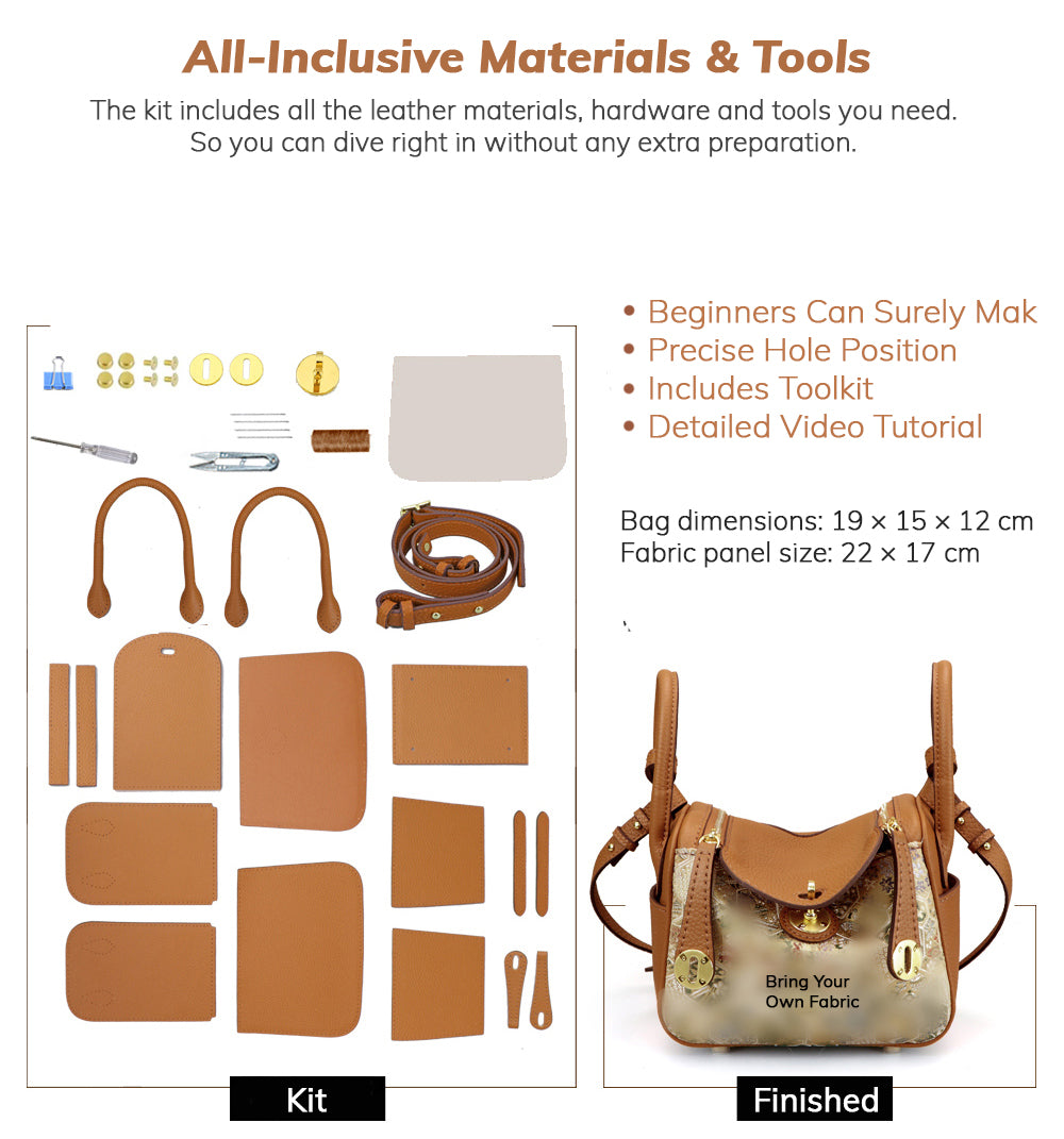 Customizable Panel Lindy-Style Bag Kit – Babylon Leather