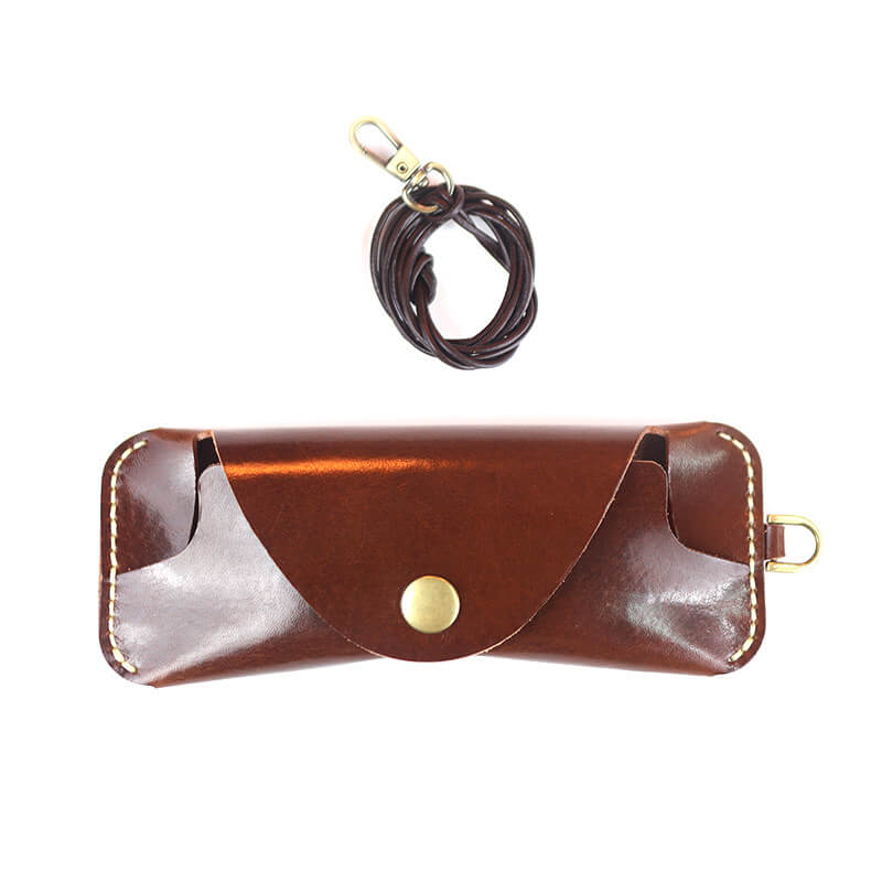 Eyeglass Case with Cord Veg Tanned Leather DIY Kit – Babylon Leather