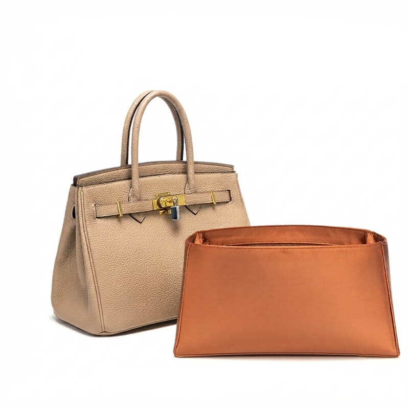 Satin Bag Insert Organizer for Birkin-Style Bags