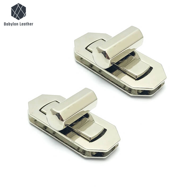 Rhombic Shaped Bag Front Flap Closure Lock Twist Lock