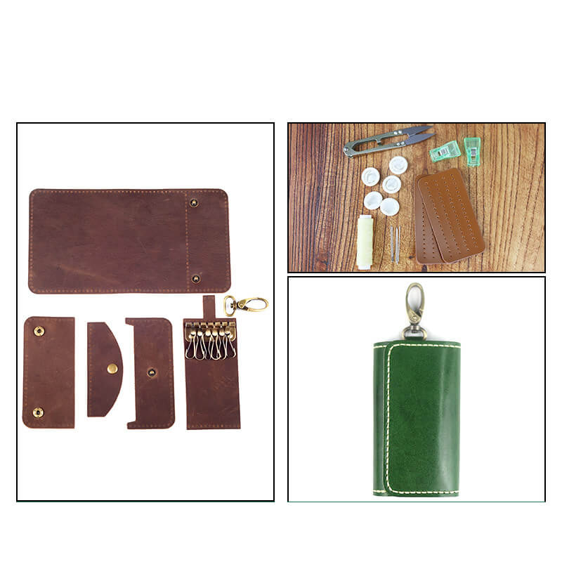 Men's Belt-Loop Key Case Veg Tanned Leather DIY Kit – Babylon Leather