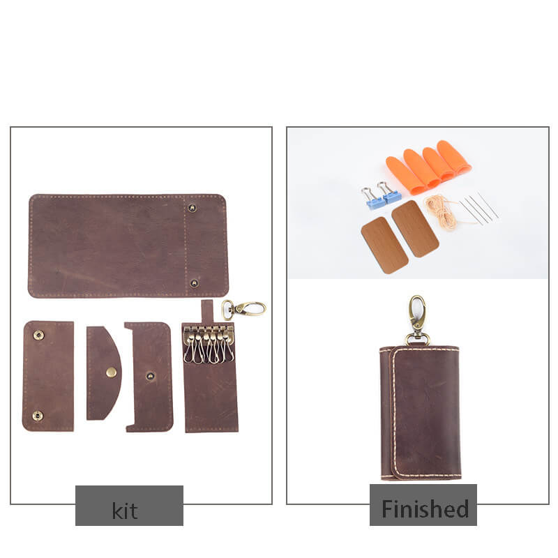 Men's Belt-Loop Key Case Crazy Horse Leather DIY Kit – Babylon Leather