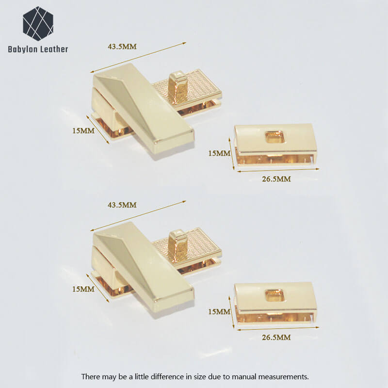 Square Rotating Fashion Bag Lock Twist Lock