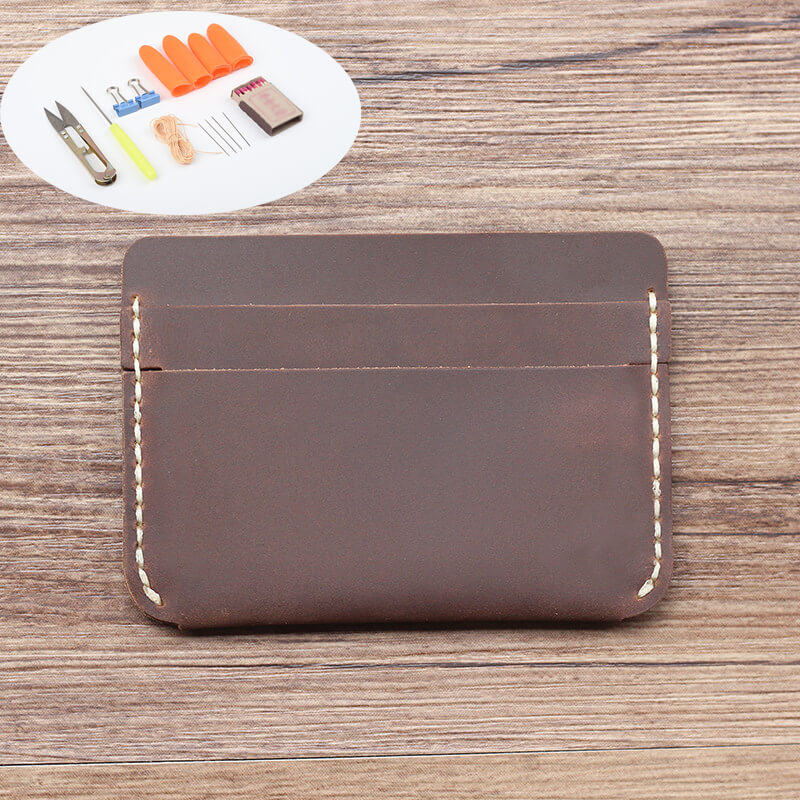 Ultra-Thin Card Wallet Crazy Horse Leather DIY Kit – Babylon Leather