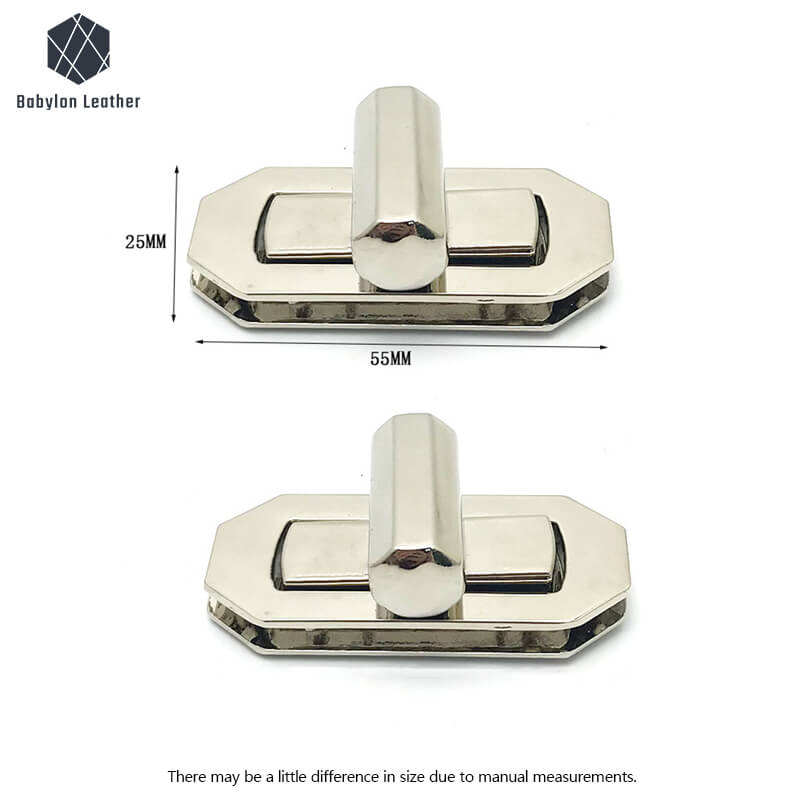 Rhombic Shaped Bag Front Flap Closure Lock Twist Lock