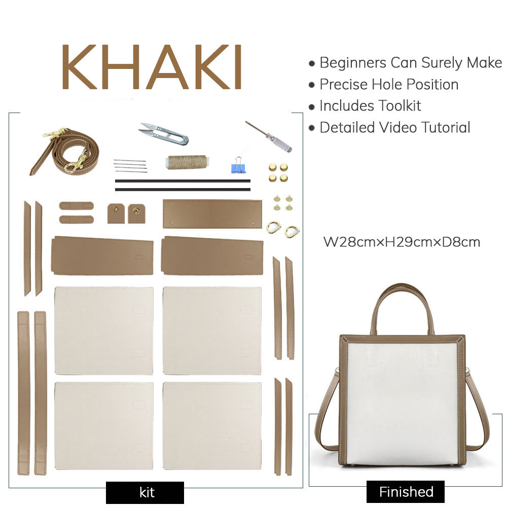 Customizable Panel Square Tote Bag DIY Kit – Babylon Leather