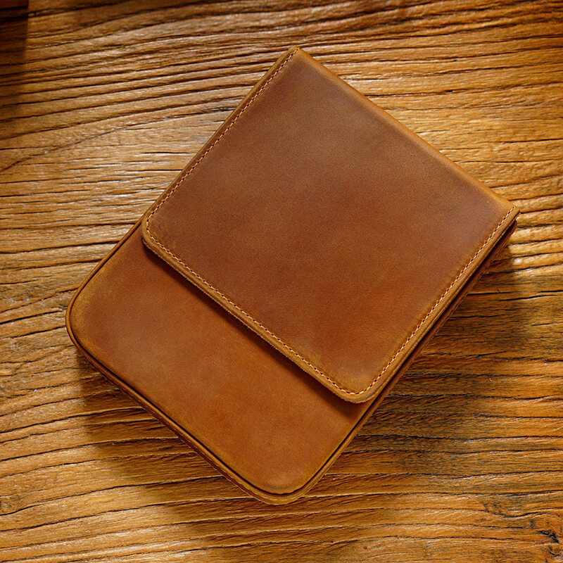 12-Slot Zip Pen Organizer Crazy Horse Leather – Babylon Leather