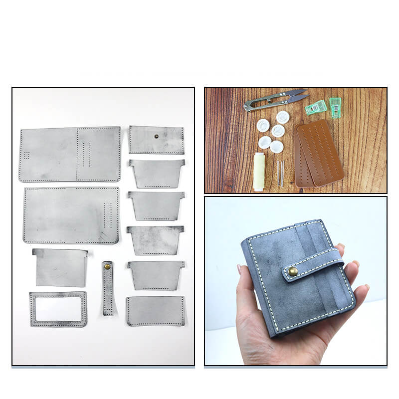 Short Buckle Wallet Fog Wax Leather DIY Kit – Babylon Leather