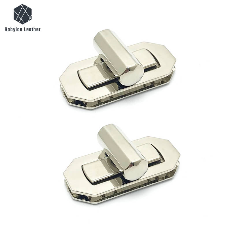 Rhombic Shaped Bag Front Flap Closure Lock Twist Lock