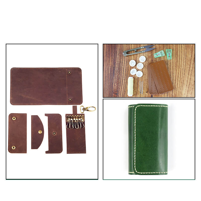 Men's Belt-Loop Key Case Veg Tanned Leather DIY Kit – Babylon Leather