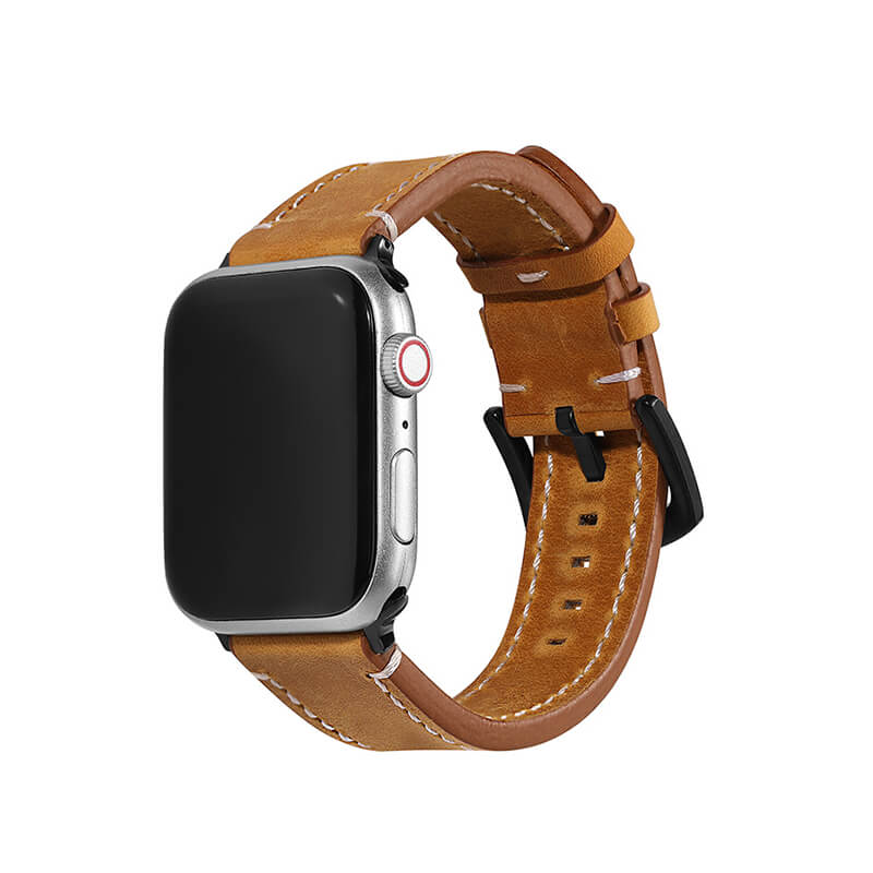 Crazy Horse Leather Band for Apple Watch Series 1–6, 38/40mm and 42/44mm – Babylon Leather