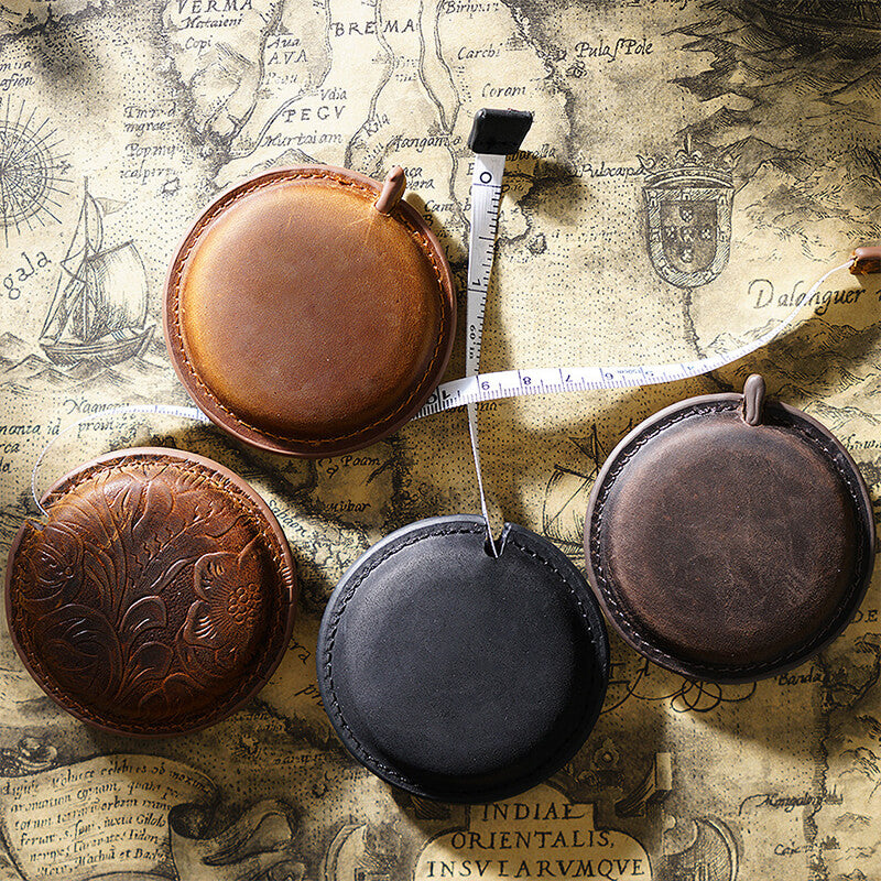 Vintage Leather Tape Measure Keychain – Babylon Leather