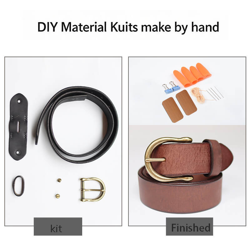 Men's 5mm Horseshoe Buckle Veg Tanned Belt DIY Kit – Babylon Leather