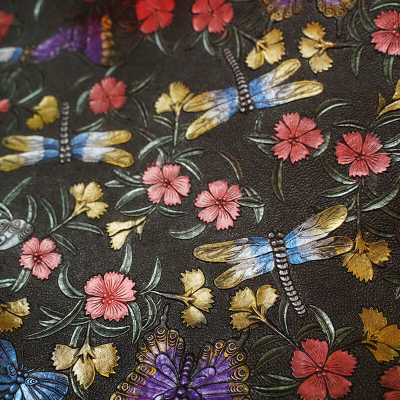Full Grain Hand-Painted Embossed Leather– Babylon Leather