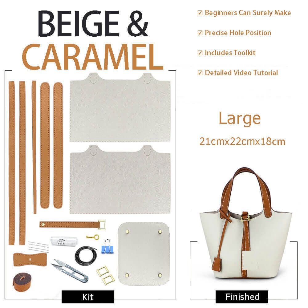Lined Leather Picotin Bag DIY Kit – Babylon Leather
