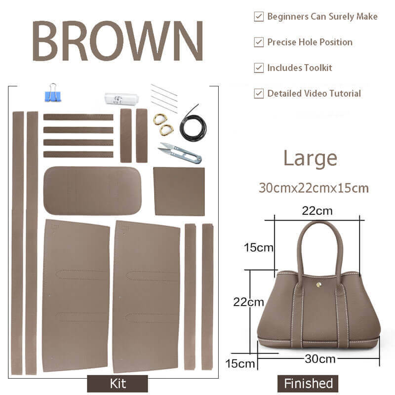 Garden Party Leather Tote Bag DIY Kit – Babylon Leather