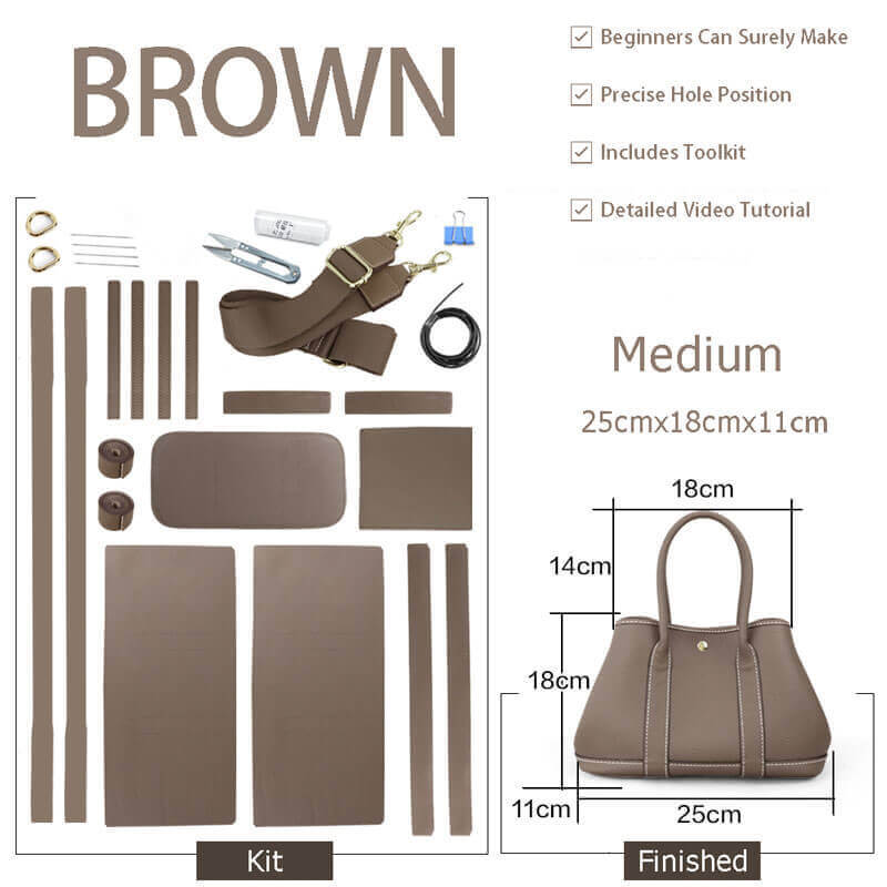 Garden Party Leather Tote Bag DIY Kit – Babylon Leather
