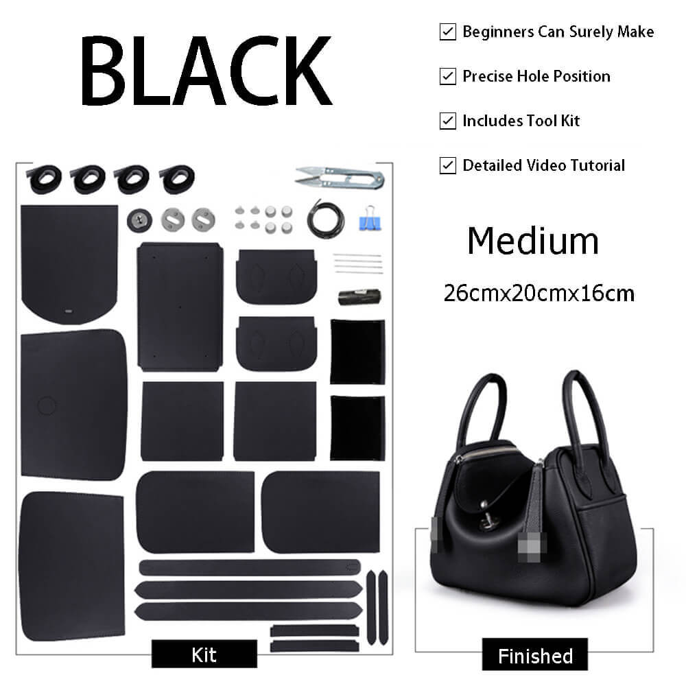 Lindy-Style Leather Bag DIY Kit with Oblique Holes – Babylon Leather