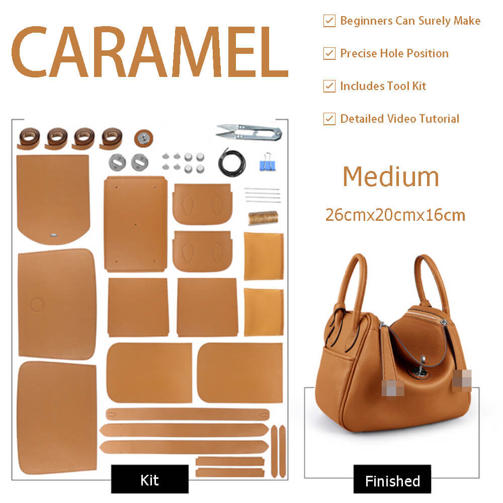 Lindy-Style Leather Bag DIY Kit with Oblique Holes – Babylon Leather