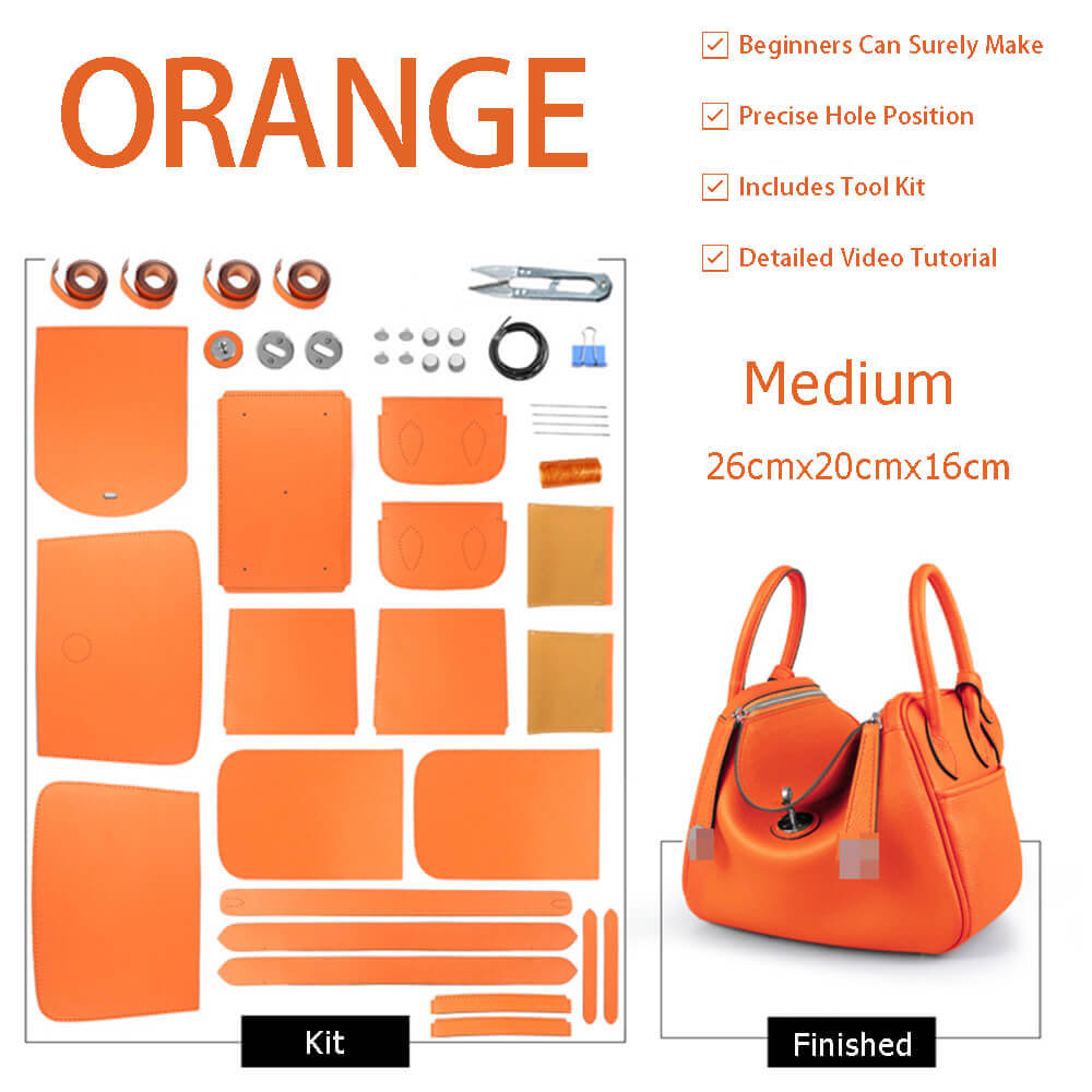 Lindy-Style Leather Bag DIY Kit with Oblique Holes – Babylon Leather