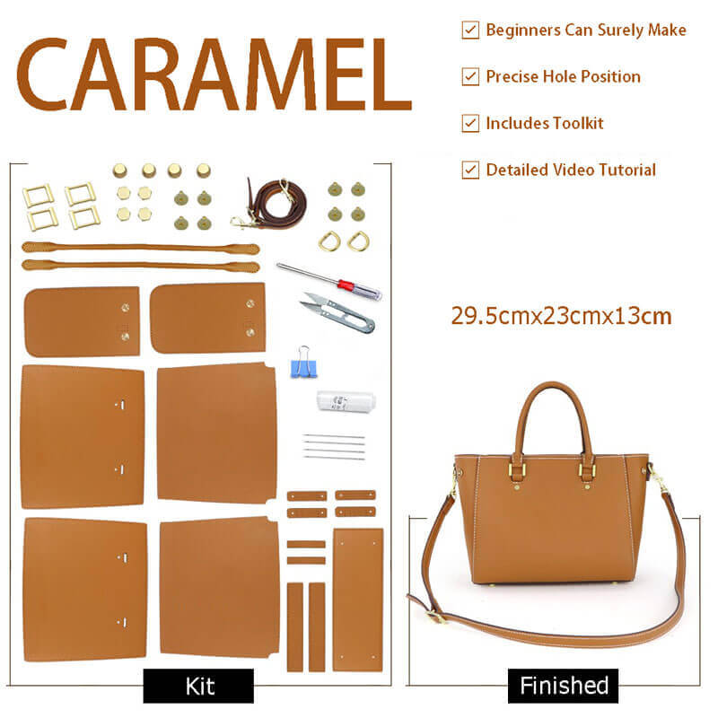Trapeze Tote Bag DIY Leather Kit – Babylon Leather