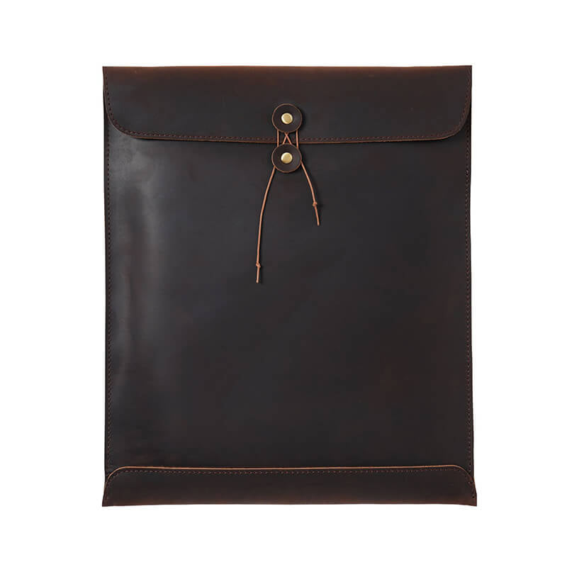 A4 Leather Document Folder Crazy Horse Leather – Babylon Leather - Babylon LeatherBabylon LeatherAN14-Coffee