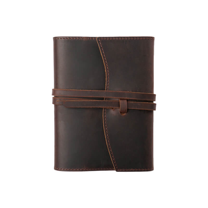 Crazy Horse Leather Notebook Cover with Elastic Strap A5 and A6 – Babylon Leather
