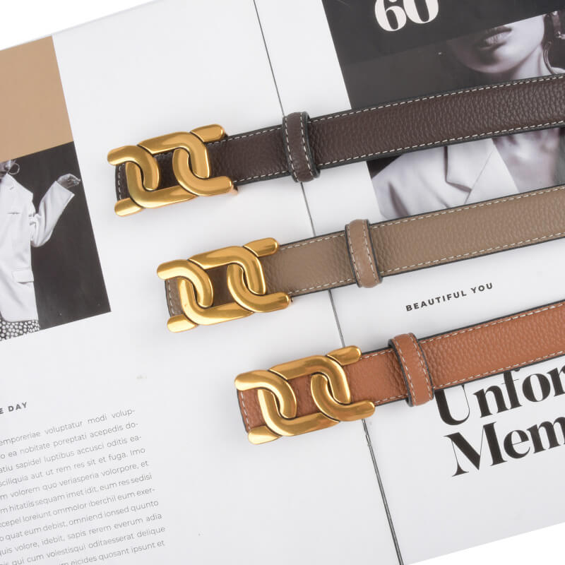 Women's Reversible Lychee-Grain Cowhide Leather Belt – Babylon Leather