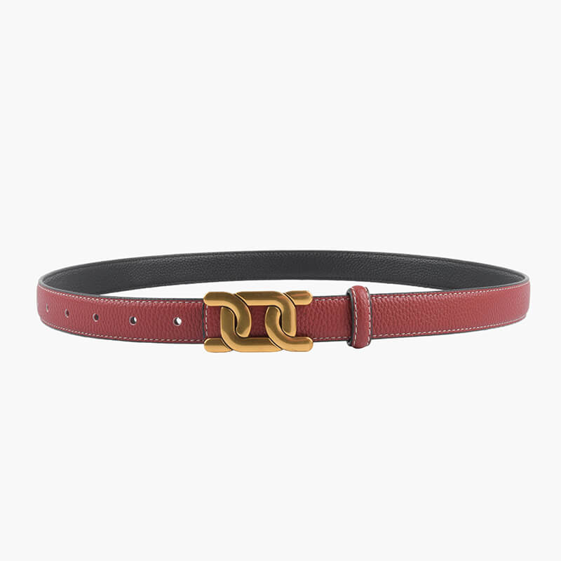 Women's Reversible Lychee-Grain Cowhide Leather Belt – Babylon Leather