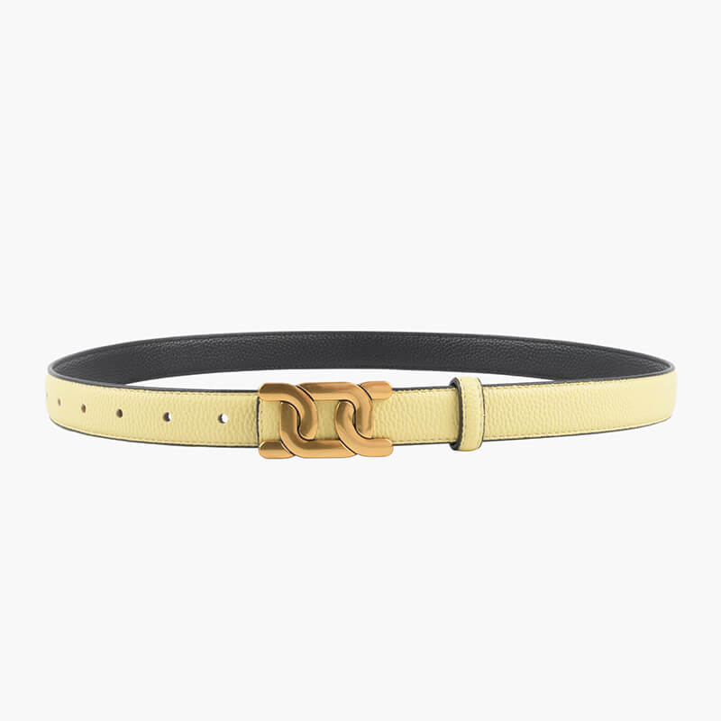 Women's Reversible Lychee-Grain Cowhide Leather Belt – Babylon Leather