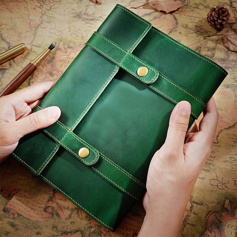 Crazy Horse Leather Trifold Notebook Cover A5 – Babylon Leather