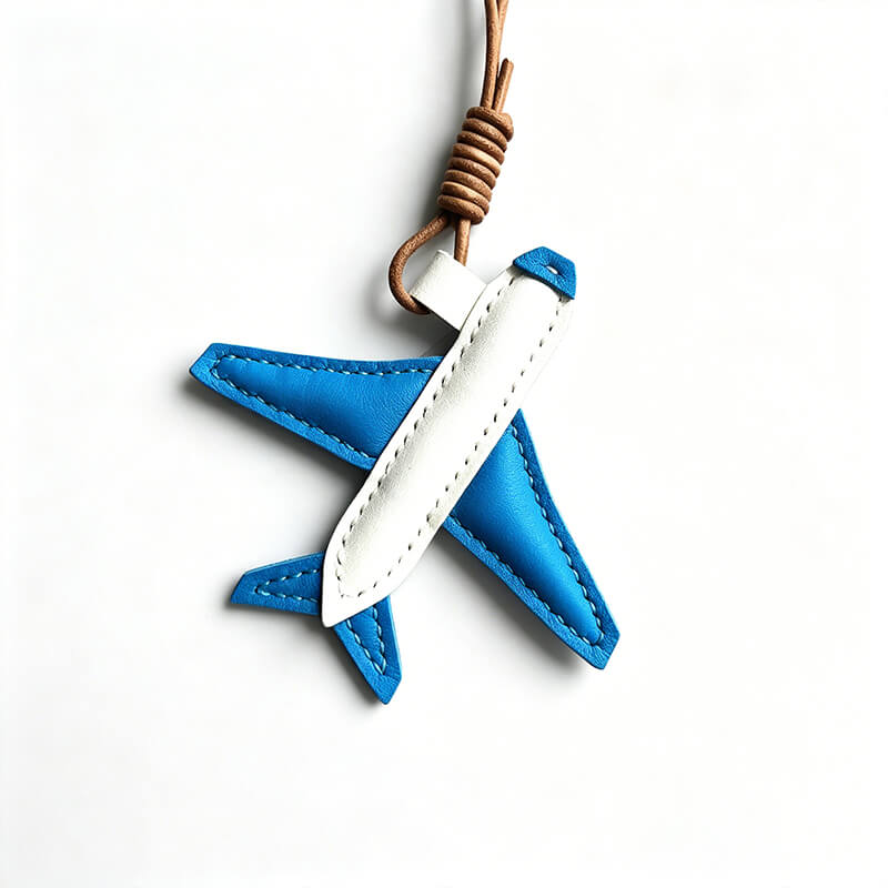 Airplane-Shaped Leather Keychain DIY Kit – Babylon Leather - Babylon LeatherBabylon LeatherSG32-Blue
