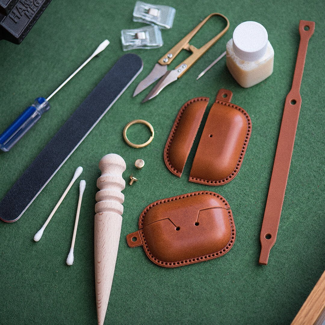 AirPods Case Leather DIY Kit – Babylon Leather - Babylon LeatherBabylon LeatherLZ15 - Brown - AirPods Pro