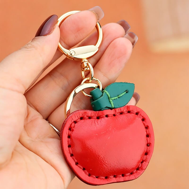 Apple Leather Bag Charm – Babylon Leather - Babylon LeatherBabylon LeatherLLZ58-Apple