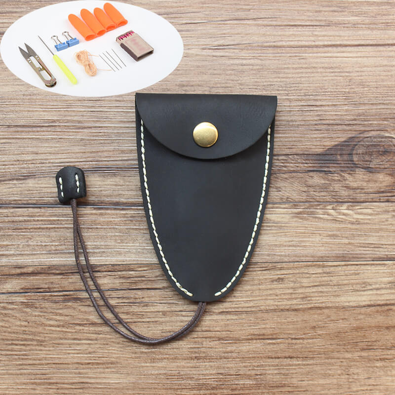 Large Snap Key Case Crazy Horse Leather DIY Kit – Babylon Leather